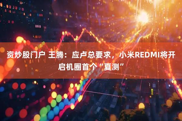 资炒股门户 王腾：应卢总要求，小米REDMI将开启机圈首个“夏测”