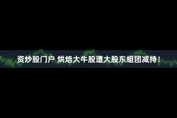 资炒股门户 烘焙大牛股遭大股东组团减持！